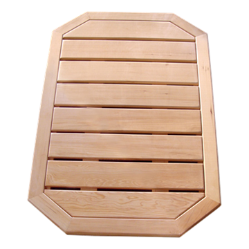 Caillebotis en bois massif pour Douche Solaire