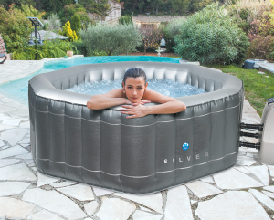 Spa Gonflable Silver Octogonal Taupe - 5/6 Places